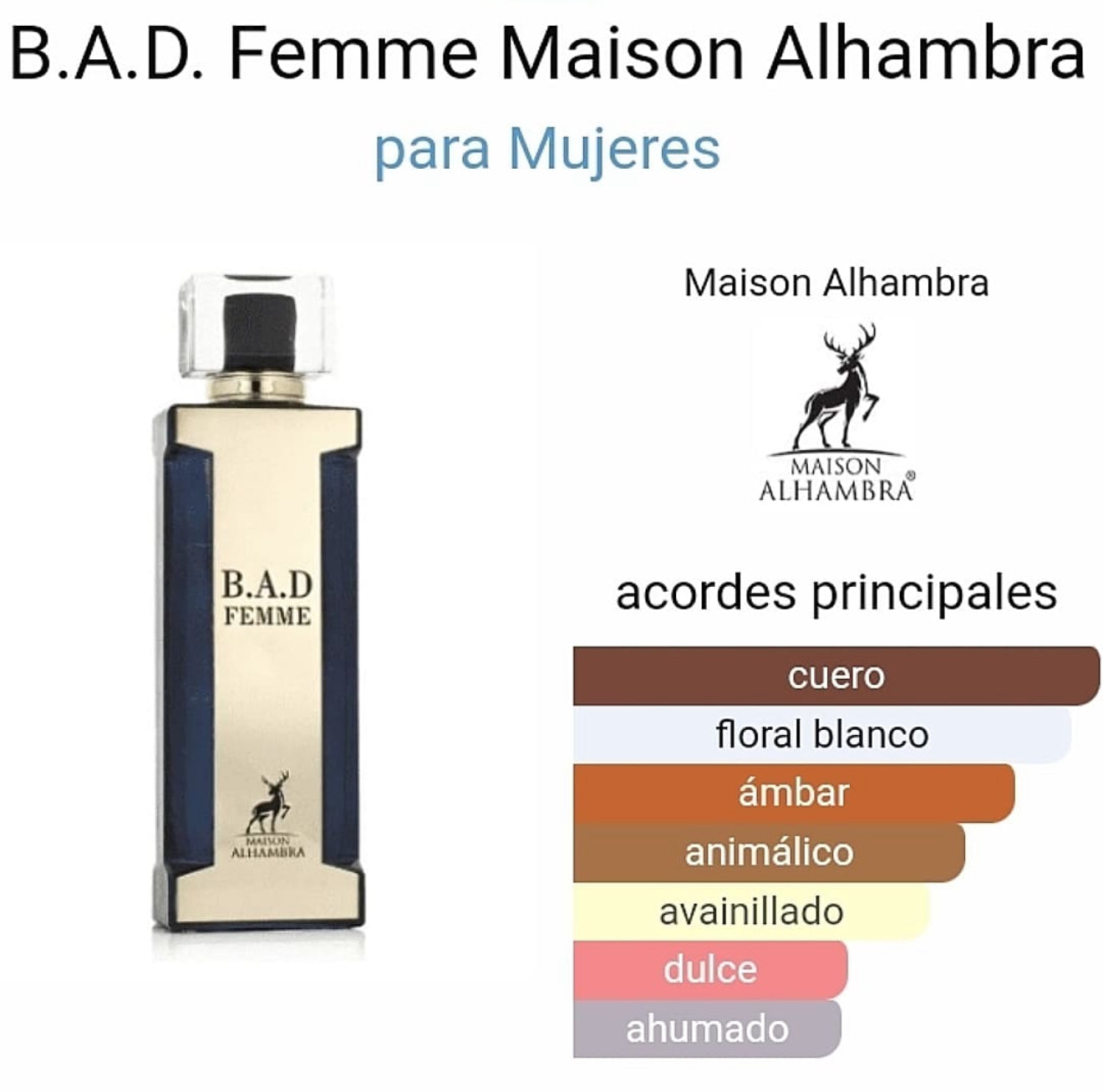 B.A.D. Femme Eau de Parfum – Maison Alhambra | Inspirado en Good Girl