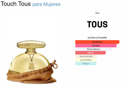 Tous Touch The Original Gold Eau de Toilette 3.4 oz – Perfume para Mujer